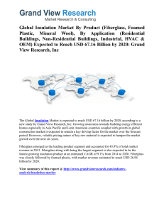 Insulation Market Forecast Report To 2020