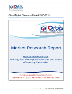 Global Digital Classroom Market to grow at a CAGR of 12.55% by 2019