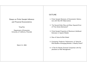 Essays on Finite Sample Inference and Financial - Economics