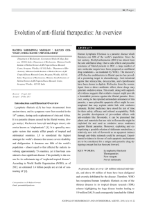 Evolution of anti-filarial therapeutics: An overview