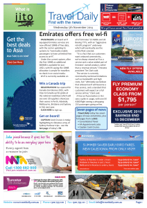 Emirates offers free wi-fi - Travel Daily