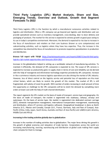 Third Party Logistics (3PL) Market Size, Share, Trends and Growth, Analysis and Professional Survey Report 2016