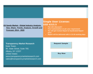 Oil Sands Market Global Industry Analysis 2014 - 2020