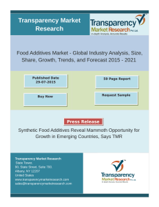 Synthetic Food Additives Reveal Mammoth Opportunity for Growth in Emerging Countries, Says TMR