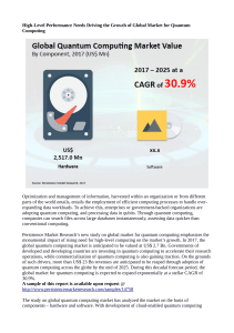 Quantum Computing Market Expected to Reach US$ 23 Bn by 2025