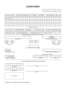 COVER SHEET - Ayala